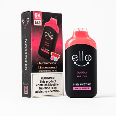BLVK Ello Plus 使い捨てデバイス 6000 パフ - ババ・メロン