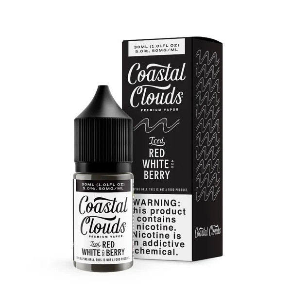 Coastal Clouds Salt ICED レッドホワイトアンドベリー 30ml