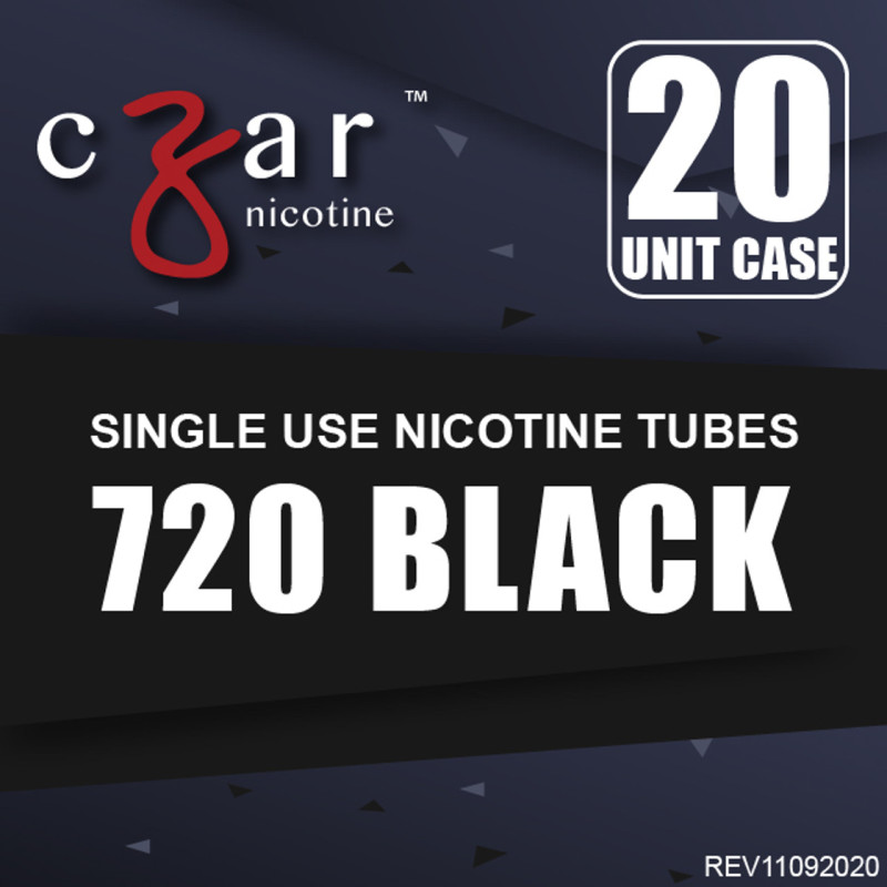 無味ニコチンリキッド,  Czar Nicotine  チューブ - ブラック 720mg, 20 チューブ パック (1.8ml/tube)