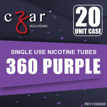無味ニコチンリキッド,  Czar Nicotine  チューブ - パープル 360mg, 20 チューブ パック (0.9ml/tube)