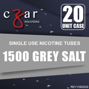 無味ニコチンSALTリキッド,  Czar Nicotine  チューブ - グレイ SALT 1500mg, 20 チューブ パック  (3.75ml/tube)