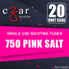 無味ニコチンSALTリキッド,  Czar Nicotine  チューブ - ピンク SALT 750mg, 20 チューブ パック (1.875ml/tube)