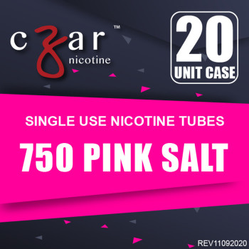 無味ニコチンSALTリキッド,  Czar Nicotine  チューブ - ピンク SALT 750mg, 20 チューブ パック (1.875ml/tube)