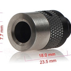510 ワイドボア14mm エアーフロー調整可能ドリップチップ - デルリン-(フィッティング), アルミニウム, ステンレススチール(マウスピース)