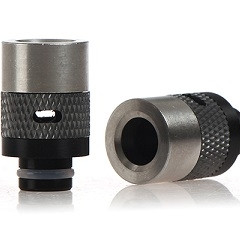 510 ワイドボア14mm エアーフロー調整可能ドリップチップ - デルリン-(フィッティング), アルミニウム, ステンレススチール(マウスピース)