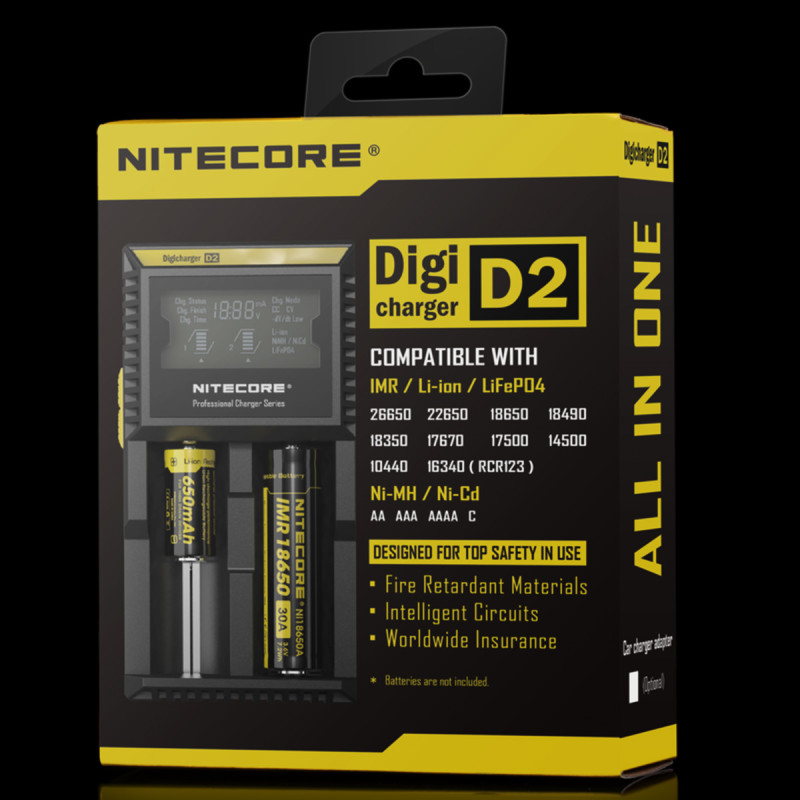 Nitecore Digicharger D2 - 2-Channel Smart Battery Charger