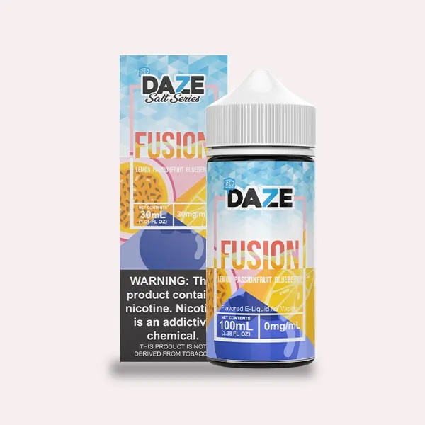 7 Daze Fusion レモン・パッションフルーツ・ブルーベリー ・アイス 100ml (日本国内配送)