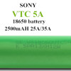 100%正規品　 4本組 Sony VTC5A 18650 2500mAh 25A Battery - Flat Top (日本国内配送)