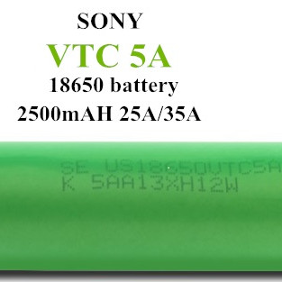 100%正規品　 2本組 Sony VTC5A 18650 2500mAh 25A Battery - Flat Top (日本国内配送)
