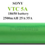 100%正規品　 2本組 Sony VTC5A 18650 2500mAh 25A Battery - Flat Top (日本国内配送)